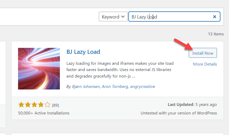 bj lazy load をインストールする - wordpress で画像を遅延読み込みする