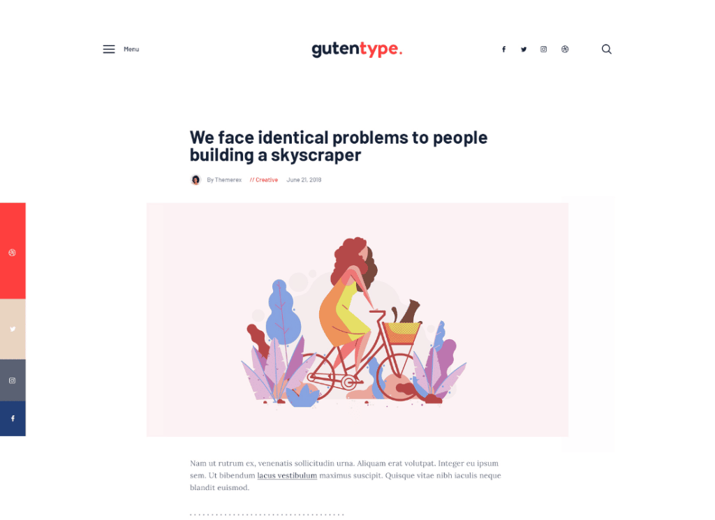 جوتنتايب | موضوع Gutenberg WordPress بنسبة 100٪ للمدونة الحديثة + العنصر