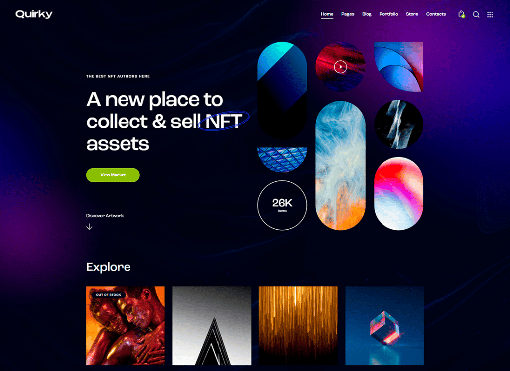ملتوي - سمة ووردبريس لـ NFT و Token و Blockchain WCFM Marketplace