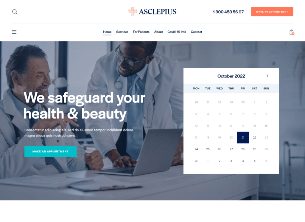 Asclepius - موضوع وورد للطبيب والطب والرعاية الصحية