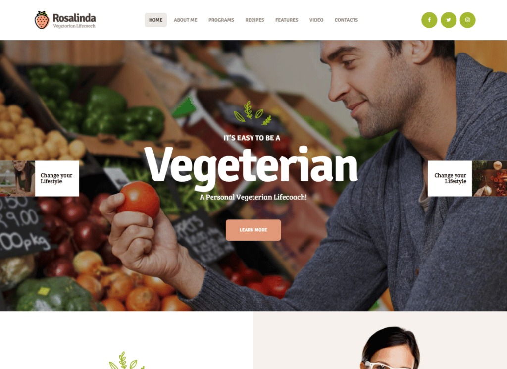 Rosalinda - Sağlık Koçu ve Vejetaryen Yaşam Tarzı Blogu WordPress Teması