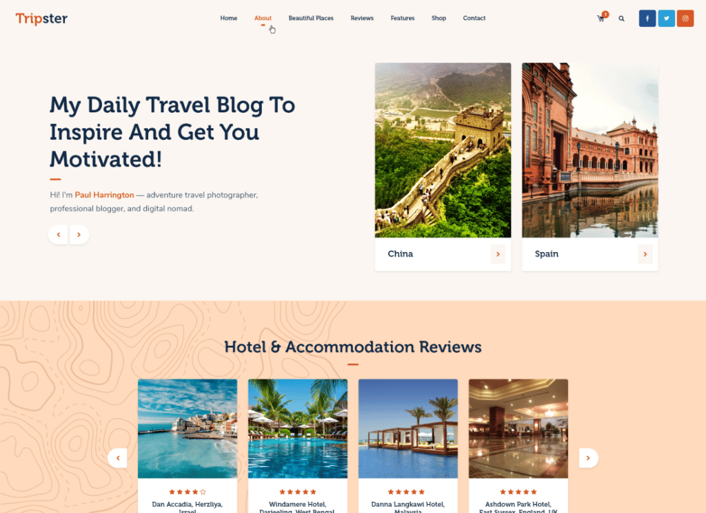 Tripster - Seyahat ve Yaşam Tarzı WordPress Blogu