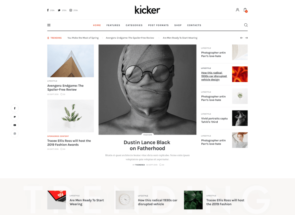 Kicker - Çok Amaçlı Blog Dergisi WordPress Teması