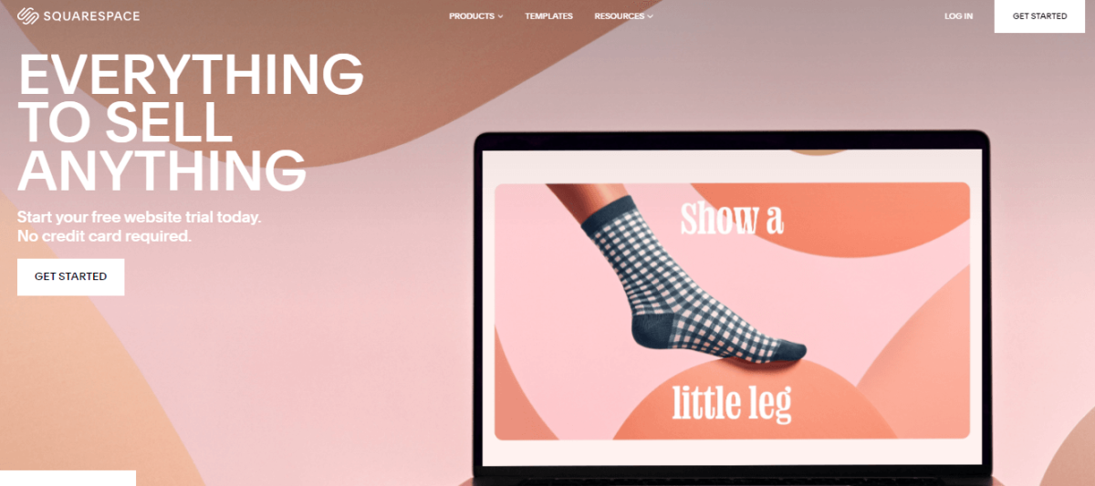 Pagina iniziale di Squarespace