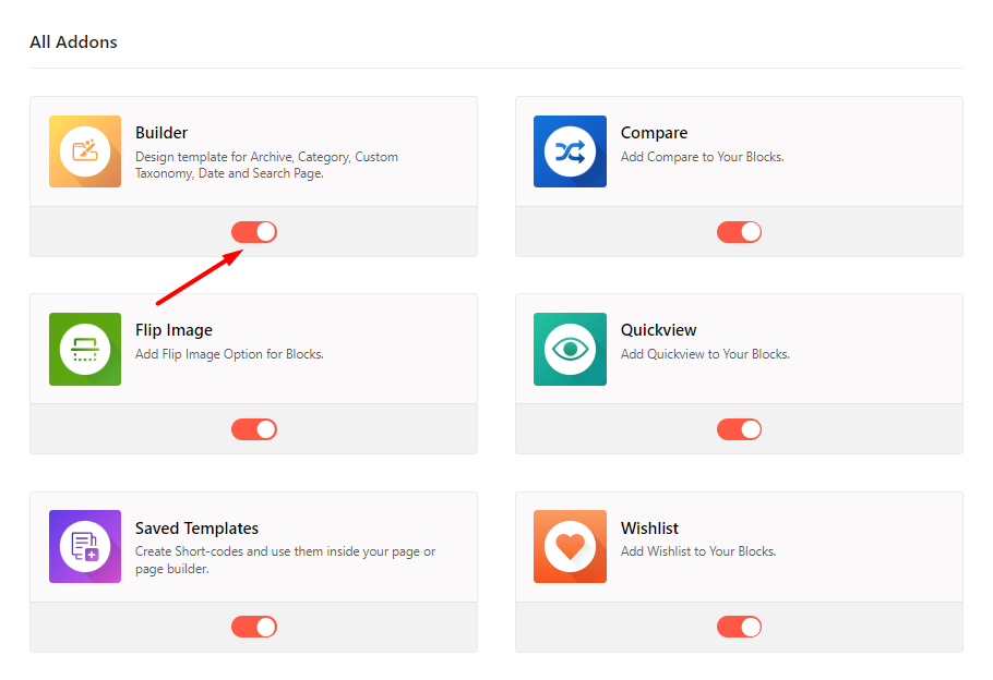 Como personalizar o WooCommerce Obrigado Página 3 Turn on WooCommerce Builder Addon
