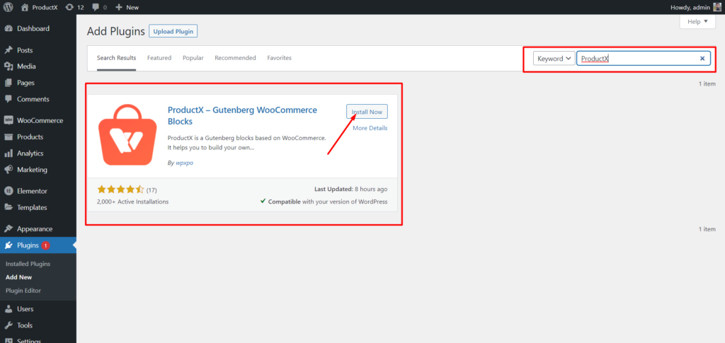 Como personalizar WooCommerce Obrigado Página 2 Install ProductX