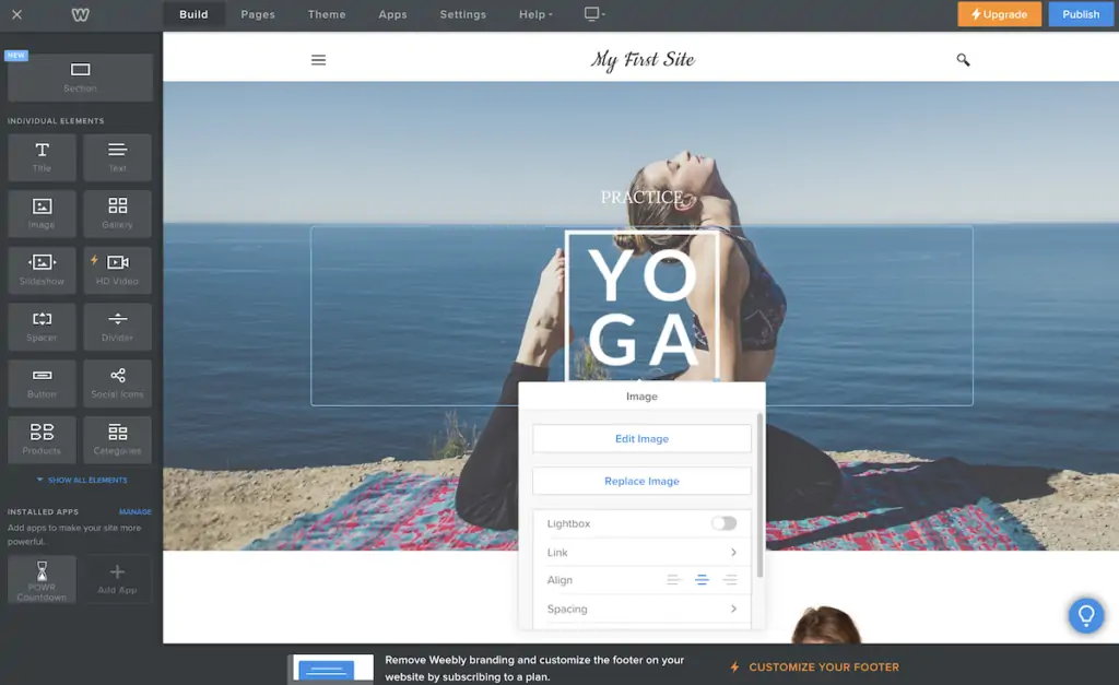 Weebly 웹사이트 빌더 개요