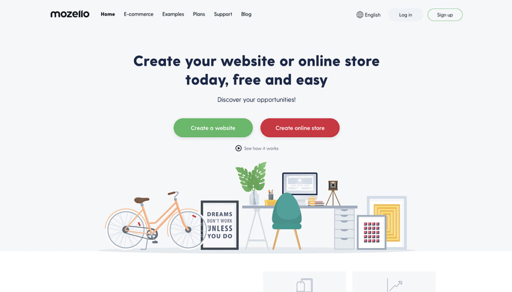 간단한 웹사이트 또는 온라인 상점을 위한 Mozello 최고의 웹사이트 빌더