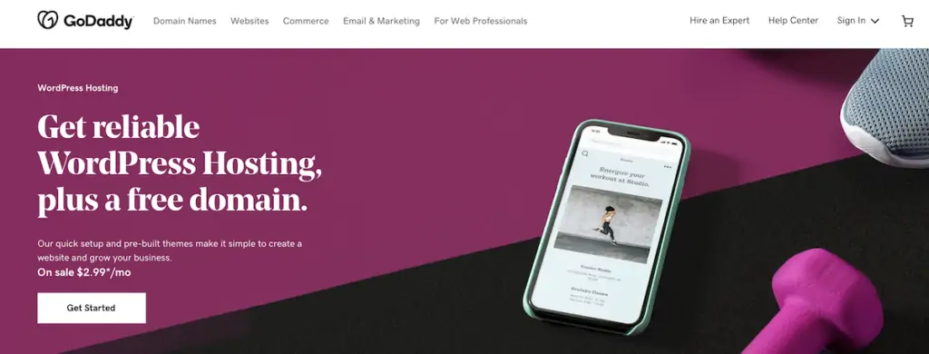 Hosting WordPress economico di GoDaddy