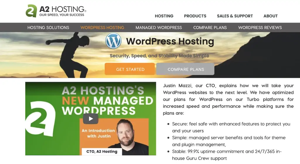 A2Hosting hosting WordPress economico