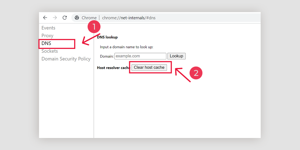 11 Cara Terbaik untuk Memperbaiki "ERR_CONNECTION_CLOSED" di Chrome 9 Clearing DNS cache in Chrome browser