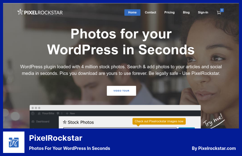 Plugin PixelRockstar - Foto untuk WordPress Anda dalam Detik
