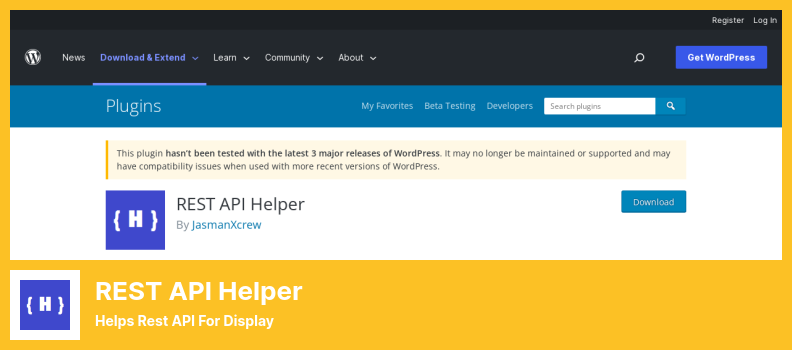 REST API Helper Plugin - يساعد Rest API للعرض