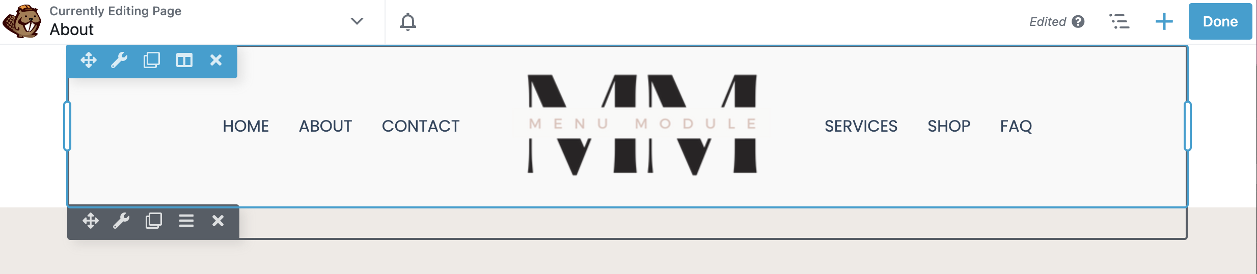 Il modulo del menu di Beaver Builder aggiunge il logo