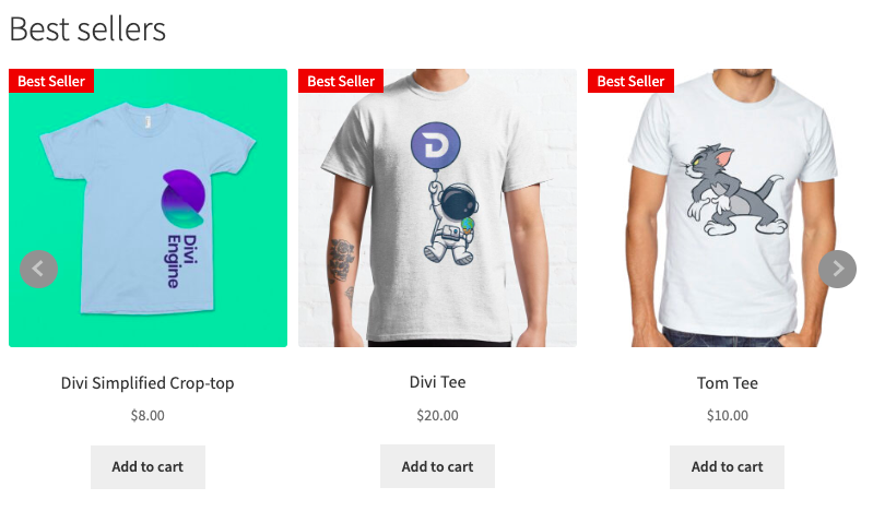 شريط التمرير الأكثر مبيعًا في WooCommerce
