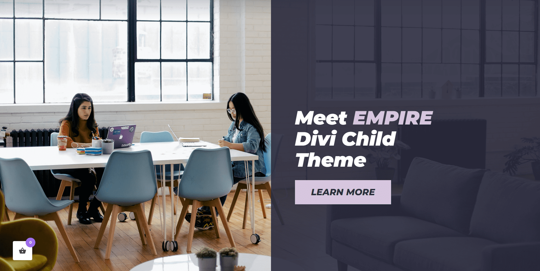 Intestazione divisa a tema bambino Empire Divi