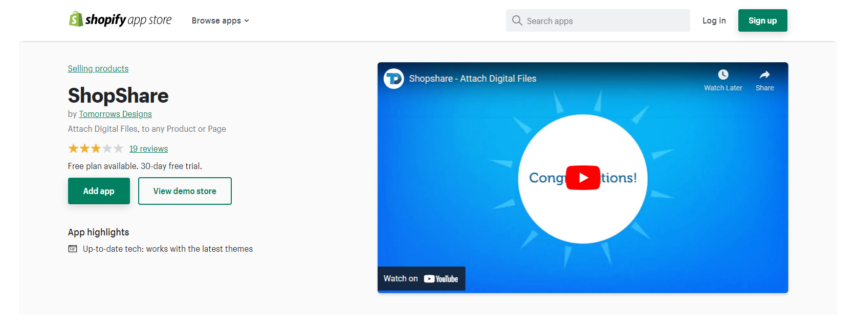 ShopShare - Shopify 디지털 다운로드