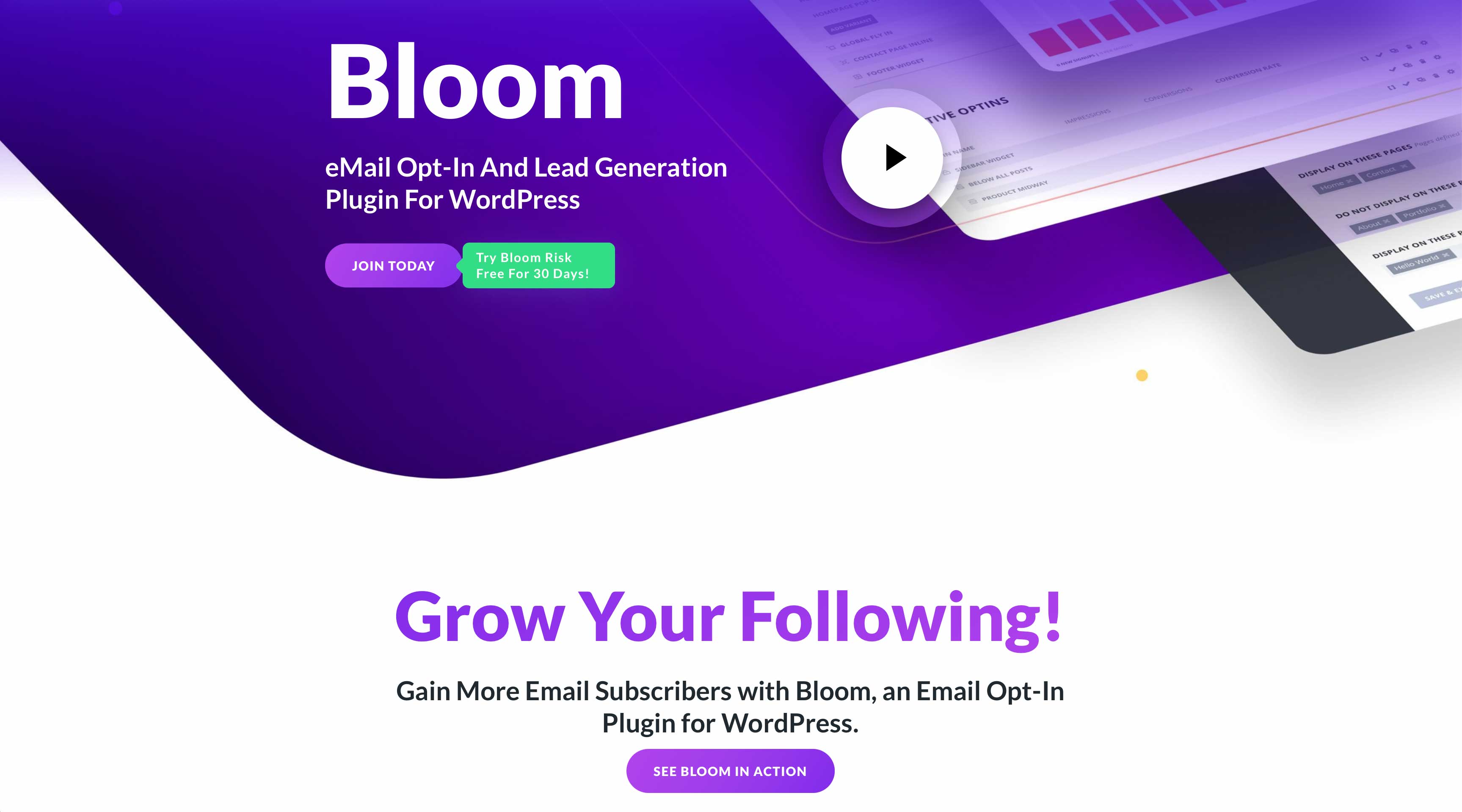 Wtyczka z wezwaniem do działania Bloom