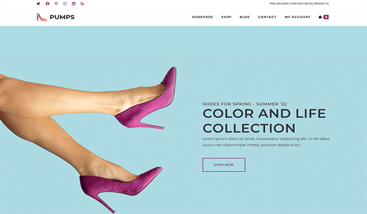 8+ migliori temi WordPress del negozio di scarpe 2022 7 shoe store WordPress themes