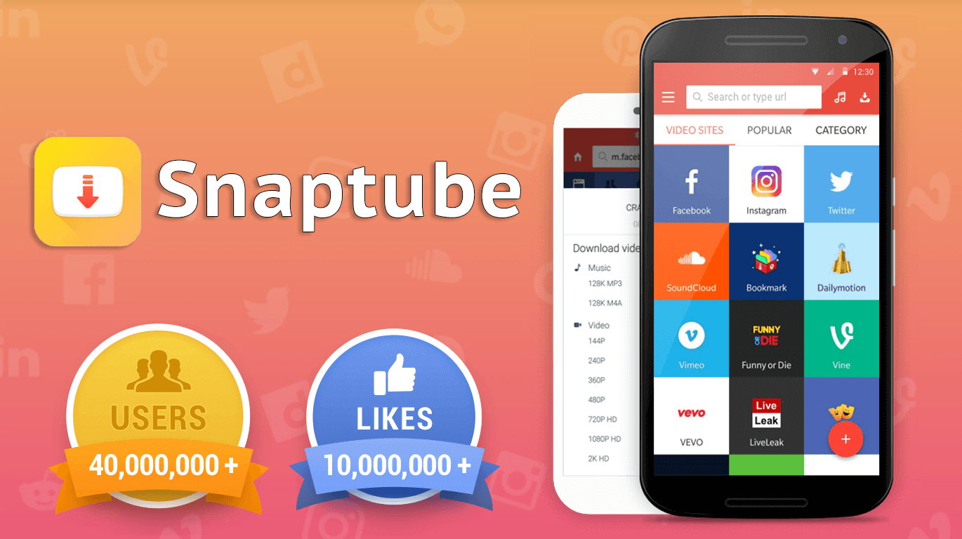 snaptube - 안드로이드를 위한 최고의 무료 비디오 다운로더 앱