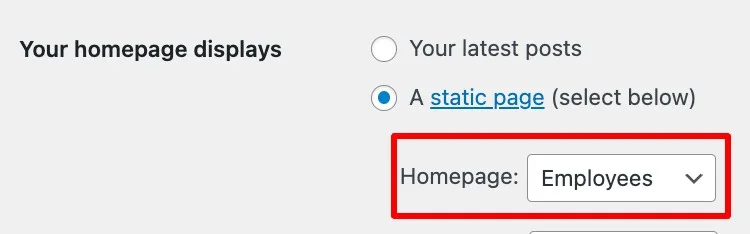 Impostazione di una home page per un sito Web di directory del personale.