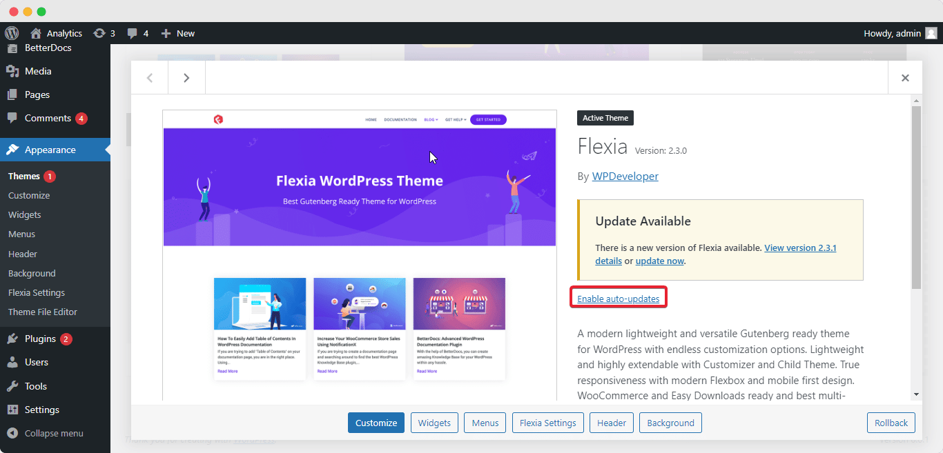 Zaktualizuj motyw WordPress Update WordPress Theme