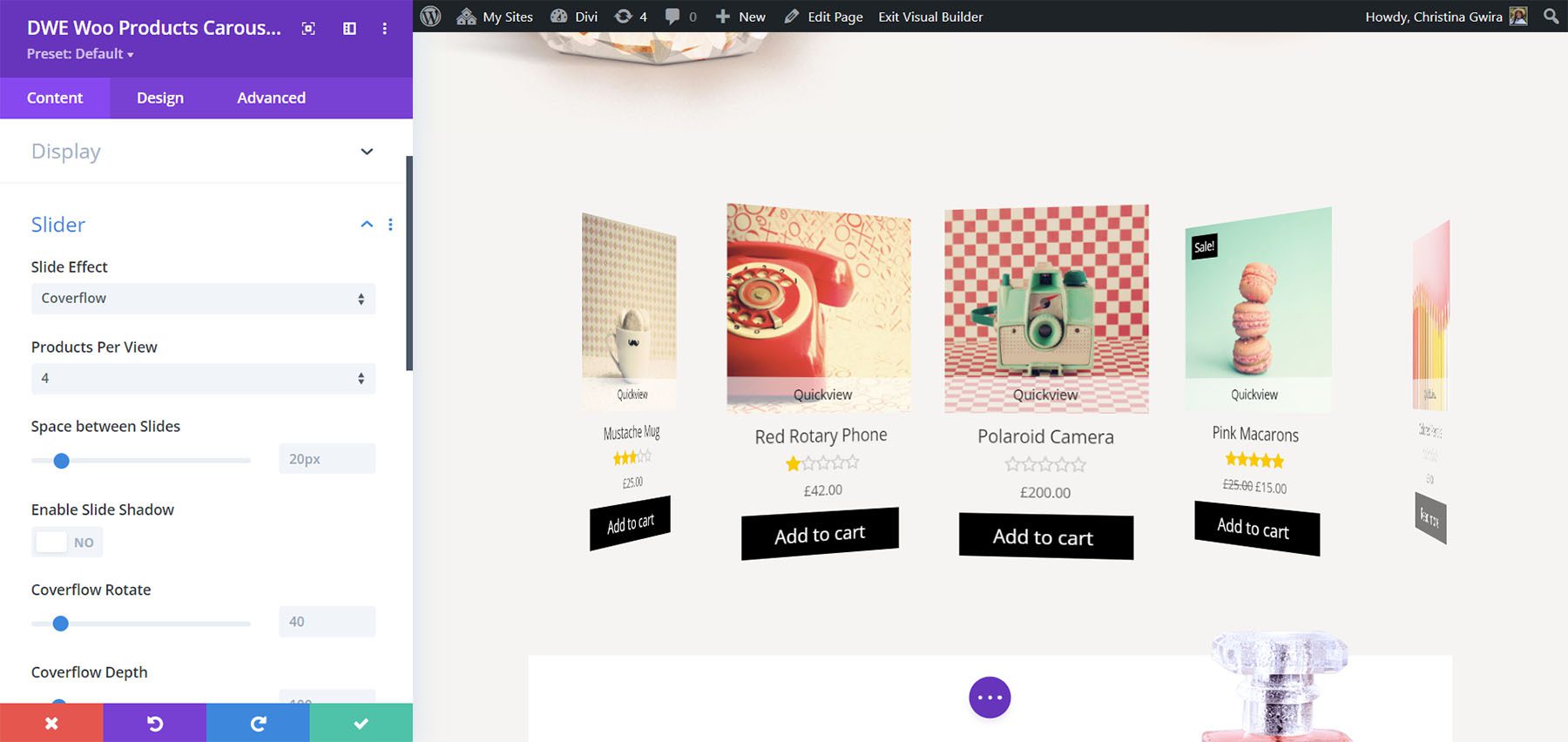 Produk Diperpanjang Divi WooCommerce