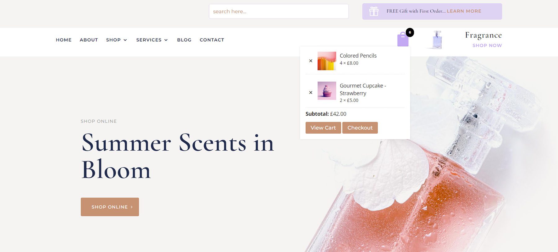 Keranjang Mini Diperpanjang Divi WooCommerce