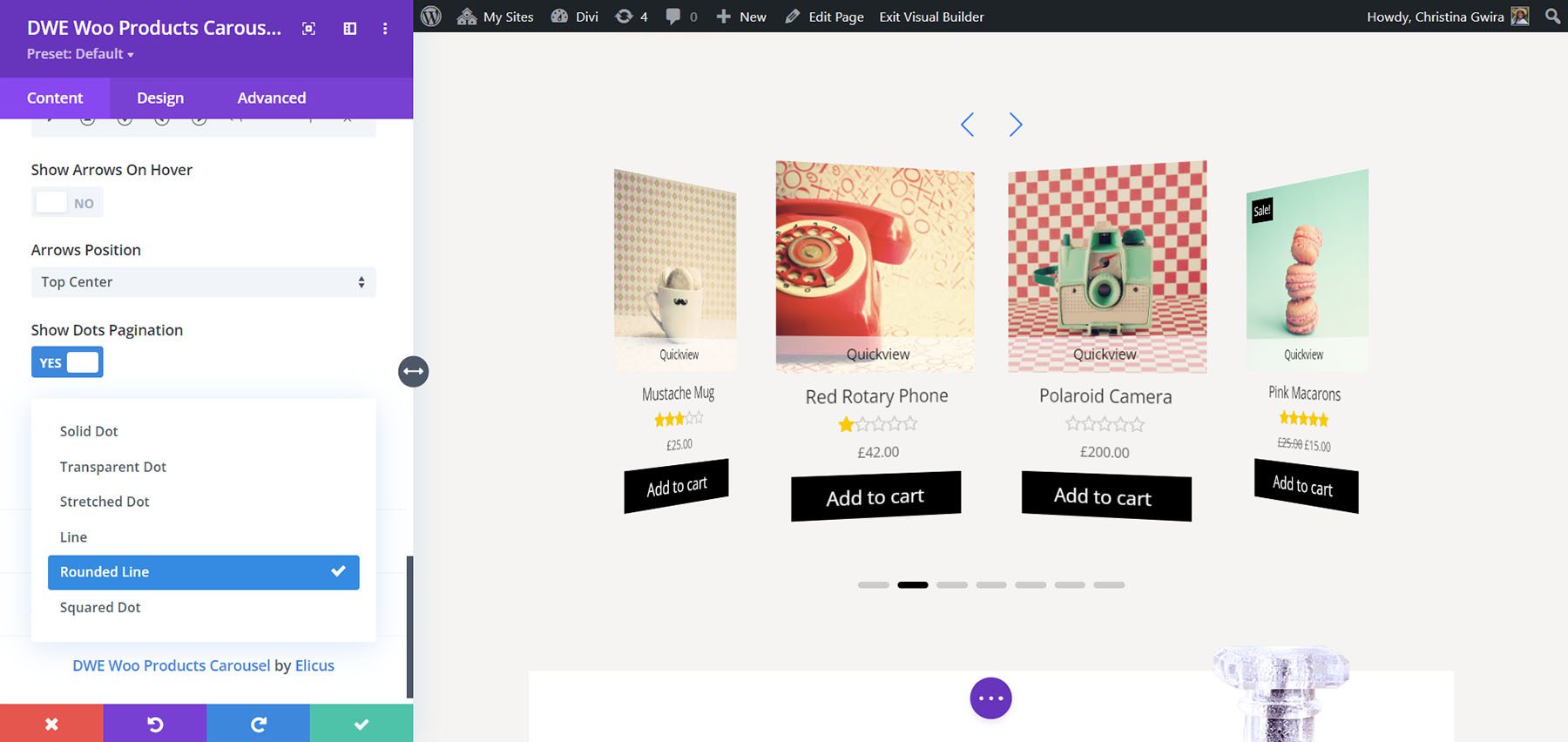 Produk Diperpanjang Divi WooCommerce