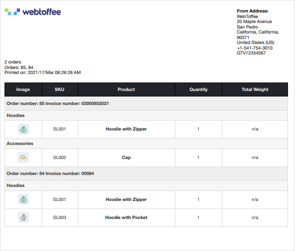 WooCommerce 선택 목록 샘플