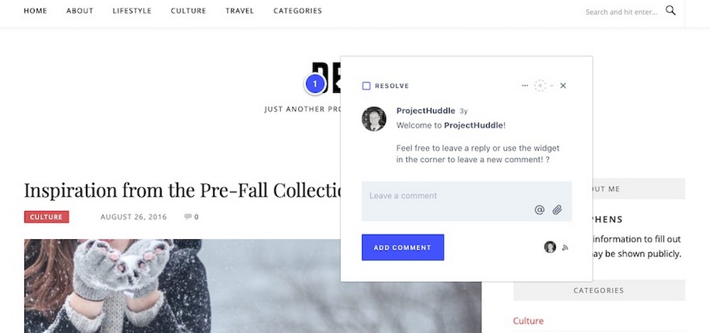 Démo ProjectHuddle