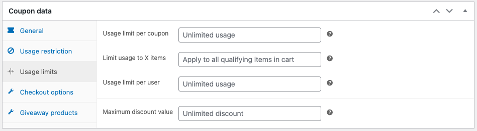 WooCommerce 쿠폰 사용 제한