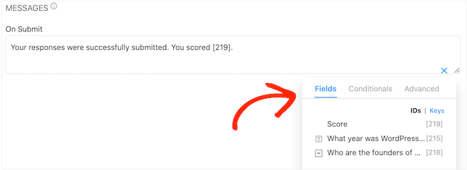 Utiliser les touches pour créer un message personnalisé