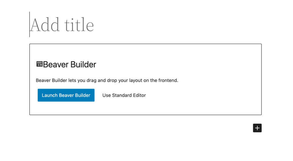 เปิดตัวแก้ไข Beaver Builder