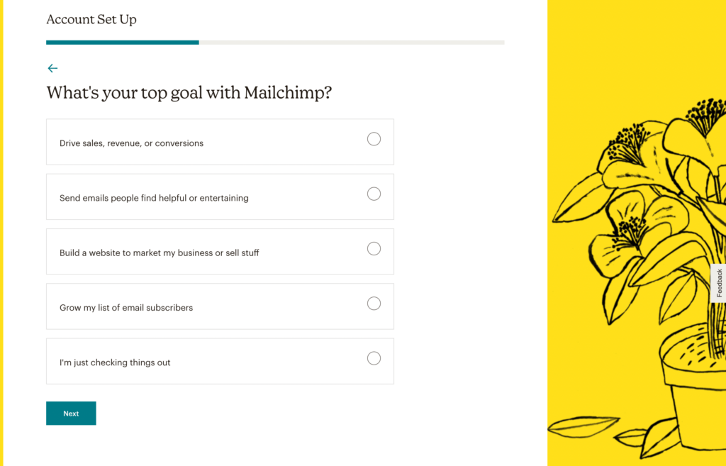 เป้าหมาย Mailchimp