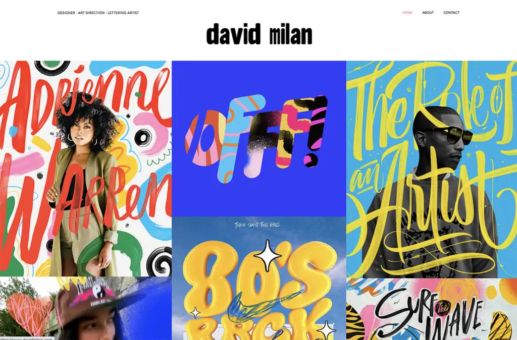 David Milan adalah seniman, sutradara, dan desainer tulisan tangan 3D yang bekerja di berbagai disiplin ilmu termasuk tipografi dan ilustrasi.