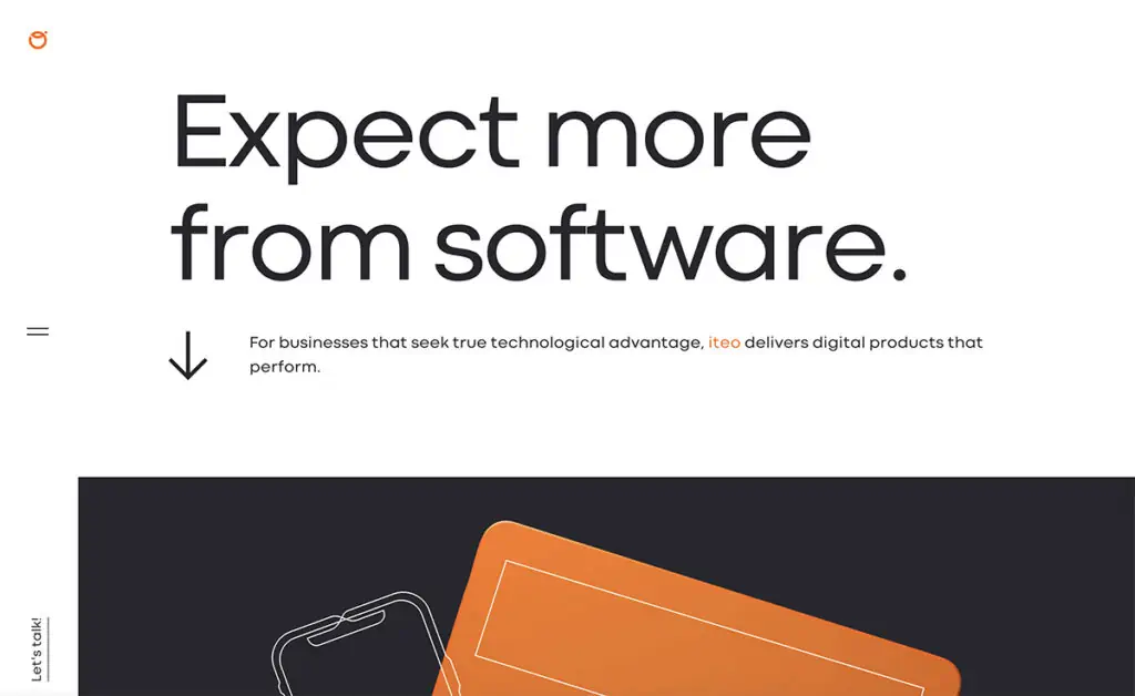 iteo adalah studio produk digital di mana ide bisnis didorong dengan keahlian tingkat tinggi, desain yang diberikan, dan pengembangan yang gesit.