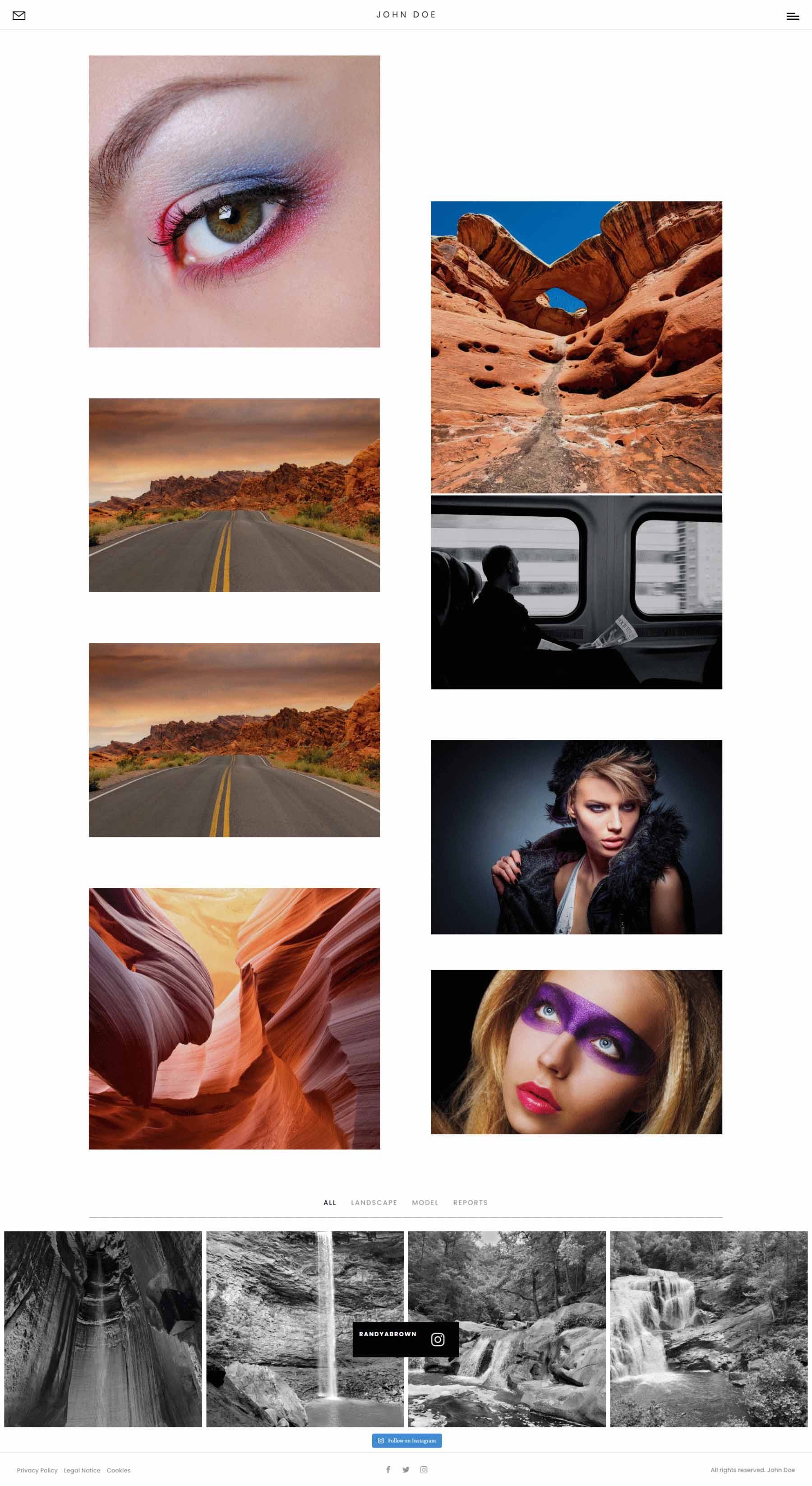 Divi Photography Portfolio- Halaman Portofolio