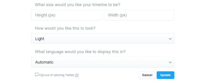 Personalize a linha do tempo do Twitter