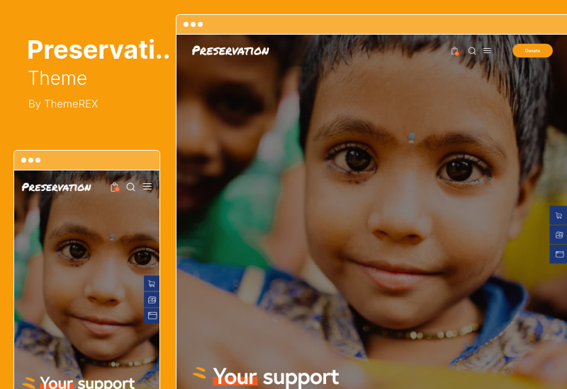 Preservation テーマ - NonProfit & Ecology WordPress テーマ
