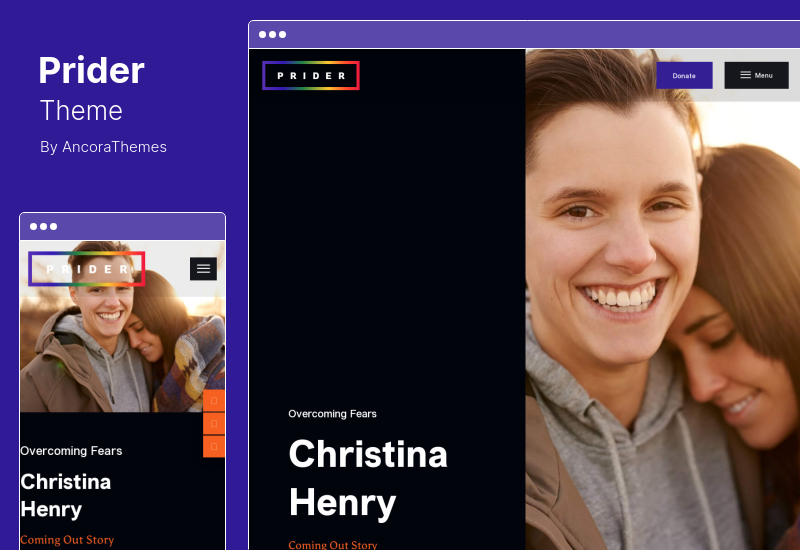 Prider テーマ - LGBT & ゲイの権利祭の WordPress テーマ