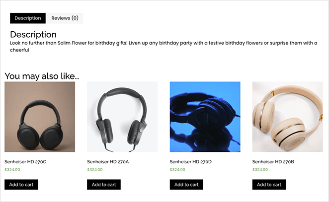 WooCommerce Upselling-Produkte auf der Einzelproduktseite