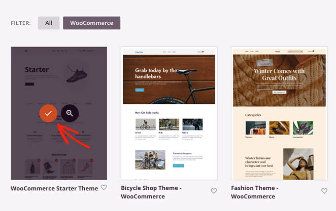Wählen Sie ein WooCommerce-Vorlagenkit
