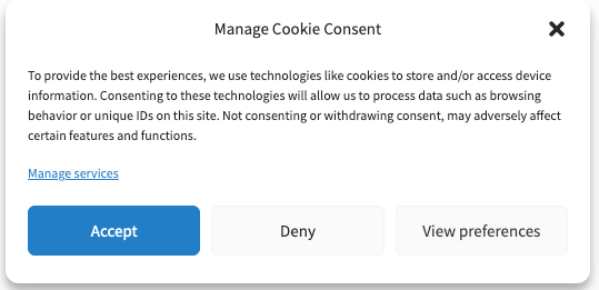 Cookie の同意を管理する