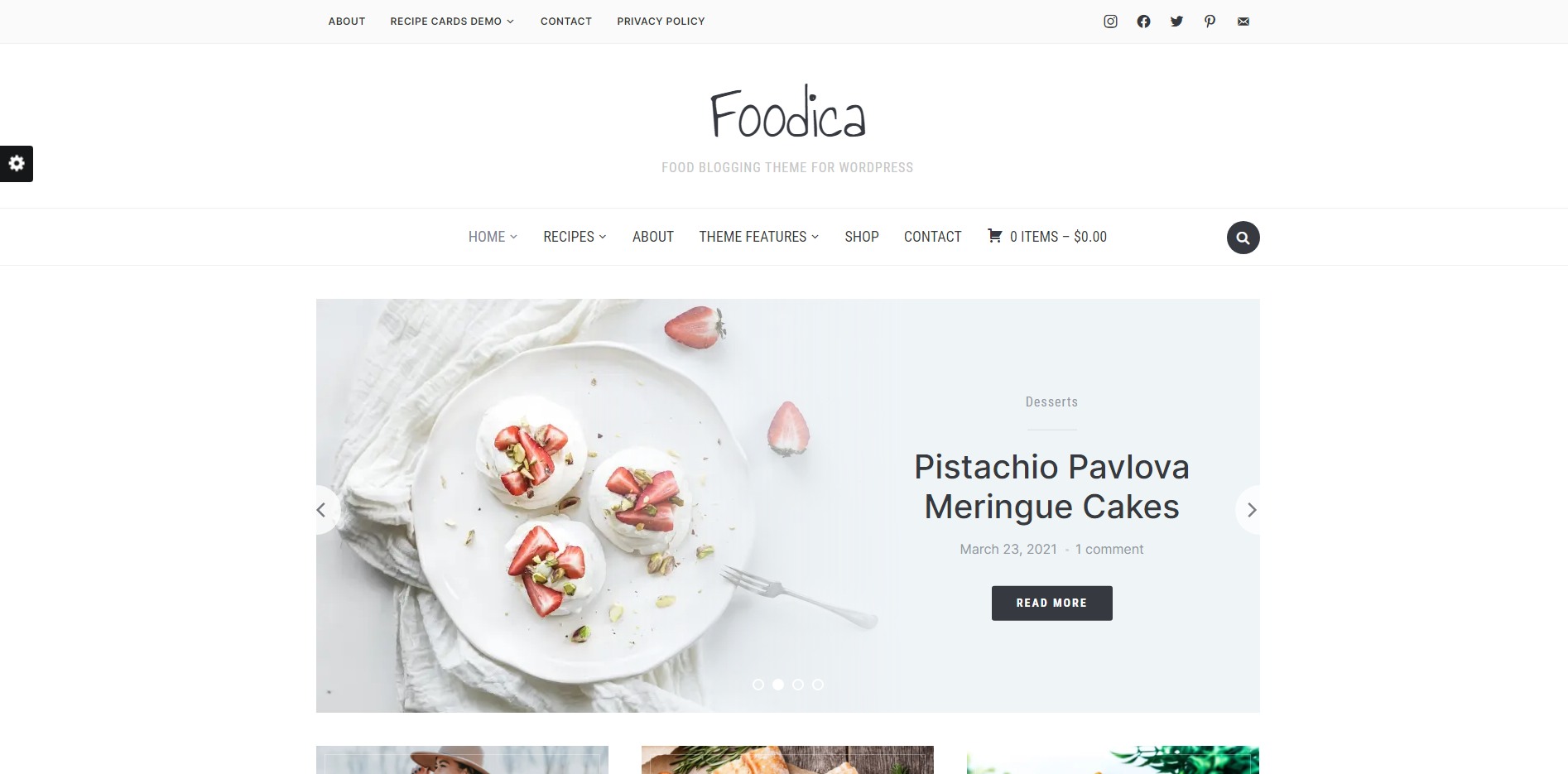 Foodica - tema blog WordPress gratis