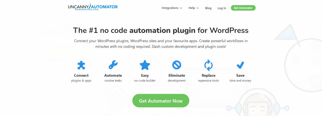 Uncanny Automator homepage