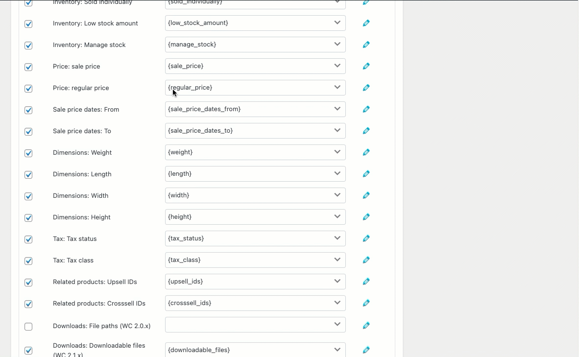 aggiornamento del valore del campo del prodotto in Woocommerce in base alla percentuale
