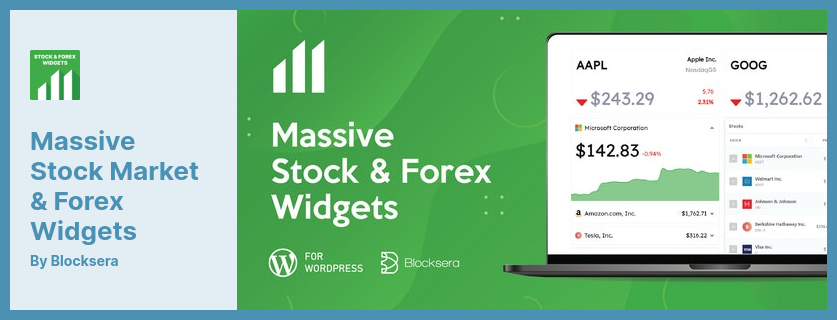 Complemento masivo de widgets de Forex y mercado de valores: muestra información bursátil en su sitio web