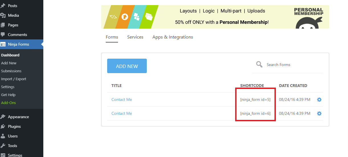 Создайте контактную форму в Wordpress 9