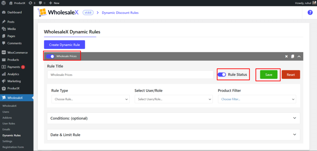 So legen Sie Großhandelspreise in WooCommerce fest 8 Saving and Enabling Rules for Wholesale Discount